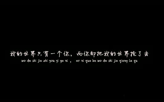 是你亲手夺去了本给属于我的单纯，却爱上了单纯的她