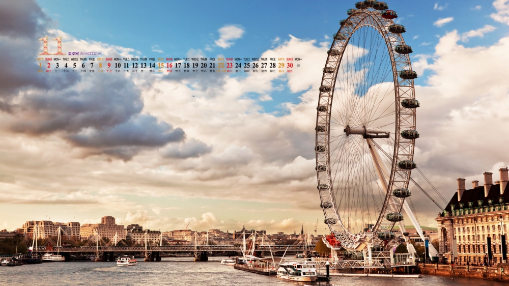 2014年11月日历壁纸清新养眼的国外风景伦敦美景图片