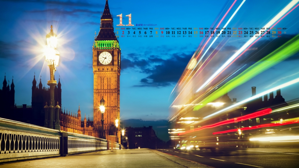 2014年11月日历壁纸清新养眼的国外风景伦敦美景图片