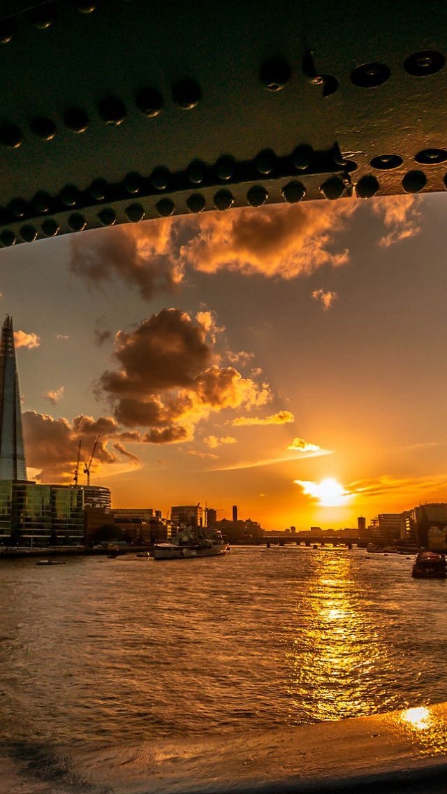 都市唯美绚丽夕阳美景手机壁纸
