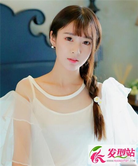 长发侧编发型 优雅女神长发
