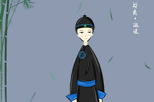 小清新寂寞空庭春欲晚郑爽琳琅插画高清壁纸