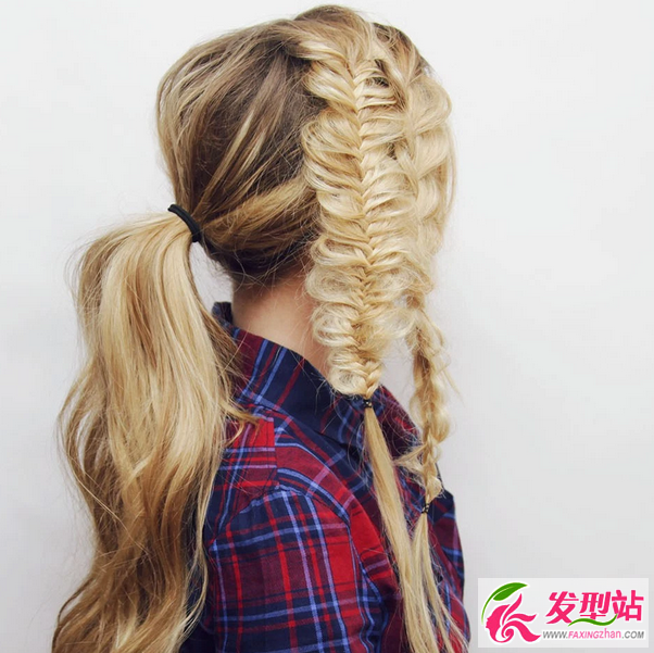长发编发马尾教程图解 波西米亚风情编发图解