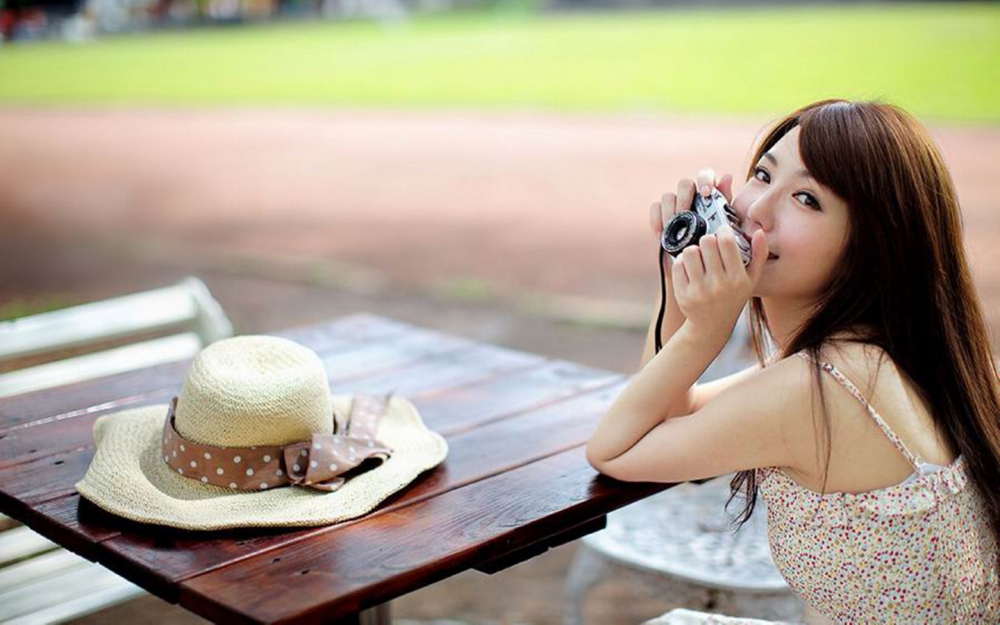 清纯气质小清新美女夏日清凉写真电脑桌面壁纸高清