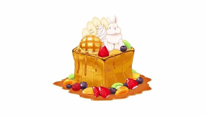 诱人甜品美食手绘电脑壁纸