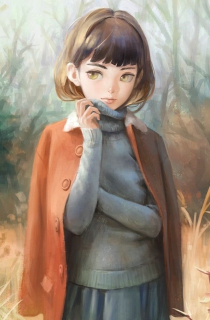 小清新美女插画壁纸