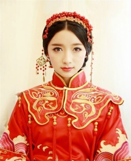 中式婚礼新娘发型美哒哒