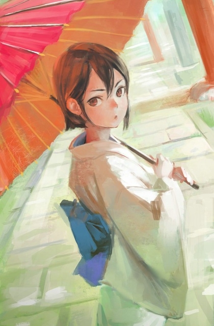小清新美女插画壁纸
