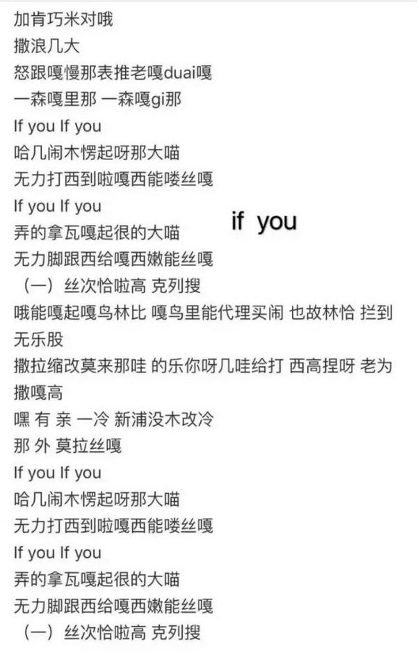 IF.YOU 衣服油