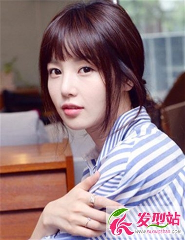 适合长脸女生的齐刘海发型 韩式齐刘海最搭长脸型