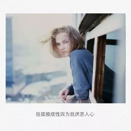 我孤独成性，因为我厌恶人心