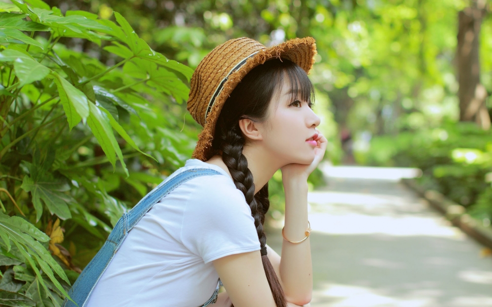 夏日清凉美女少女图片壁纸