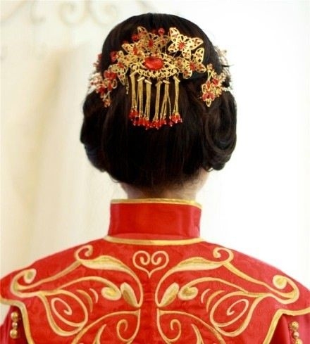 中式婚礼新娘发型美哒哒