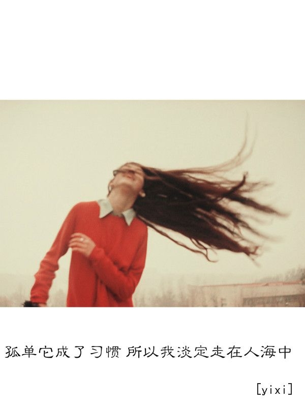 孤单它成了习惯 所以我淡定走在