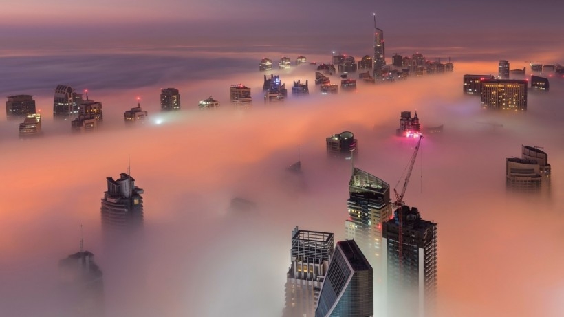 阿联酋夜景桌面壁纸