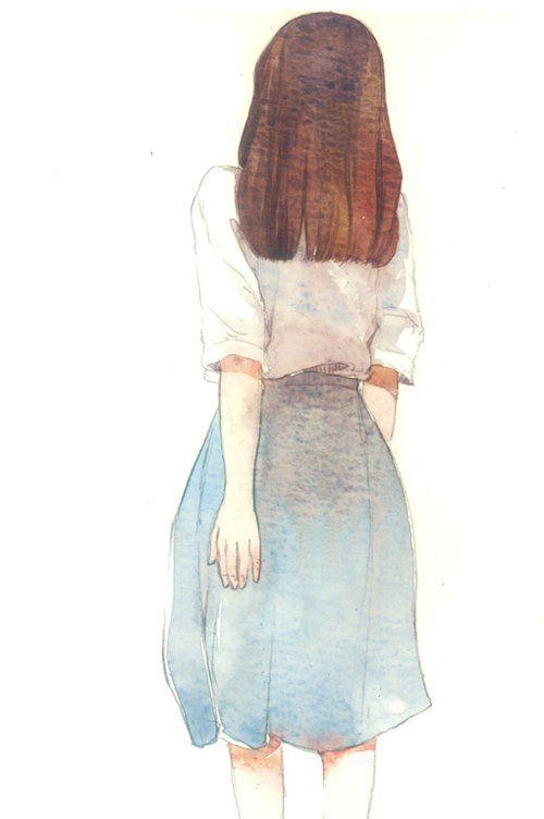 小清新美女可爱卡通插画图片