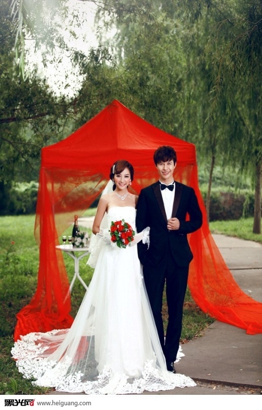 圣洁的白 婚纱照
