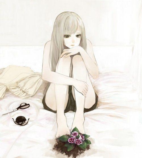 小清新美女可爱卡通插画图片