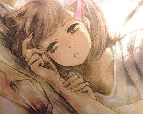 小清新美女可爱卡通插画图片