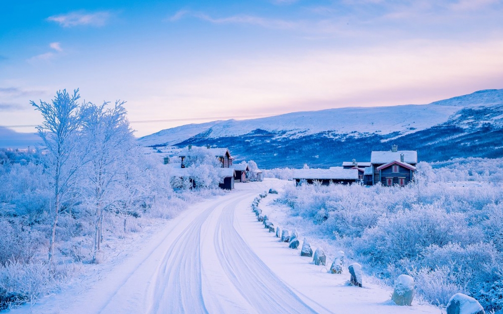 迷人冬季雪景图片壁纸