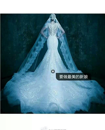 你穿上婚纱的那一刻美得不像话