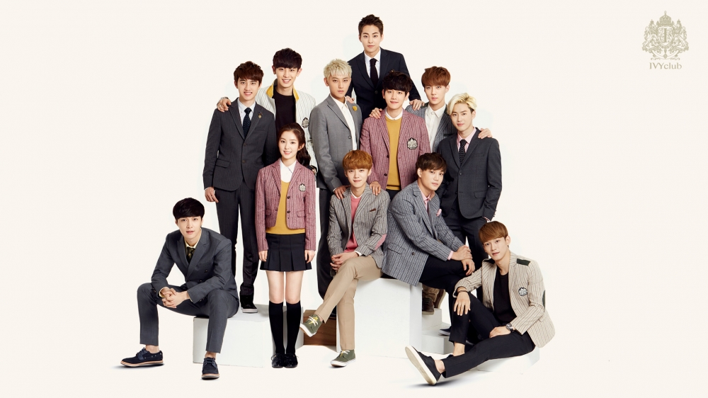 韩国男团EXO IvyClub校服代言电脑桌面壁纸下载3