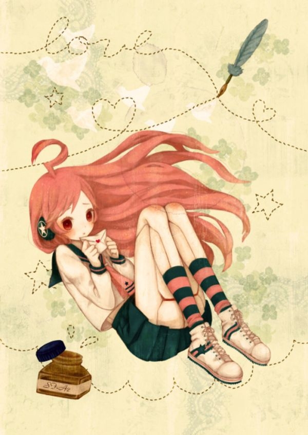 卡哇伊女生插画图片