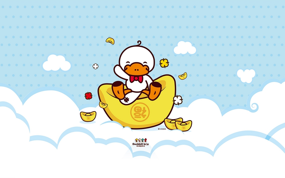 可爱鸭嘴兽男孩新年系列漫画图片