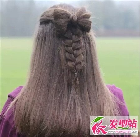 波西米亚直发编发 直发披肩发编发