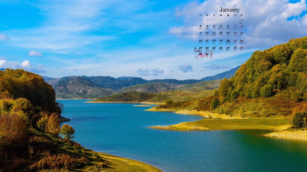 2017年1月令人陶醉的清新唯美风景日历壁纸