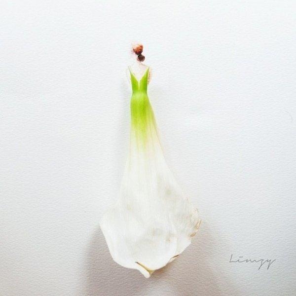 花朵婚纱。