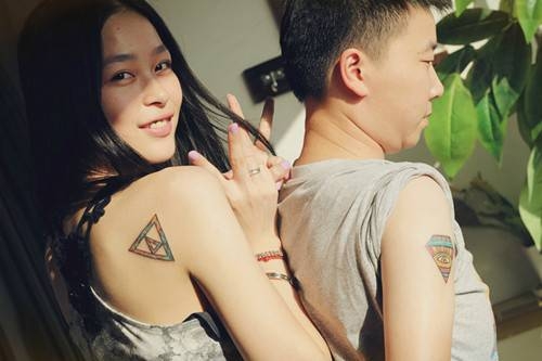 欧美时尚个性情侣纹身图