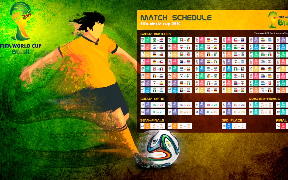 精选2014年巴西世界杯球迷电脑桌面壁纸