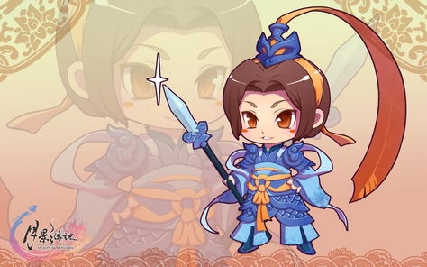 《月影传说》Q版人物桌面壁纸