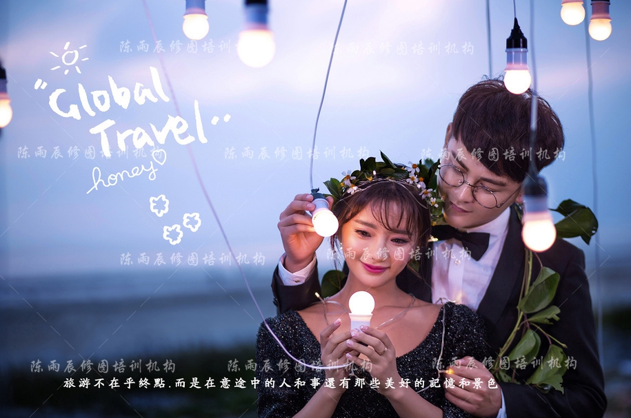 北海夜景 婚纱照
