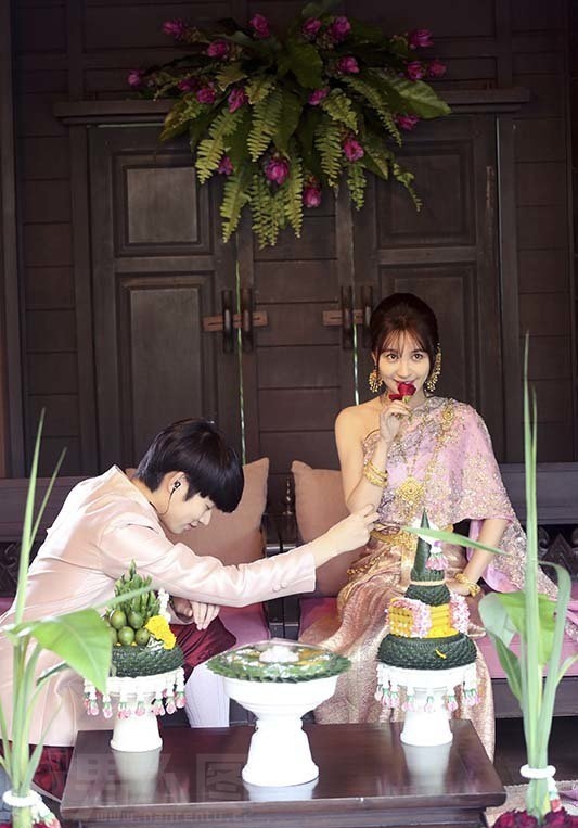 李菲儿金希澈婚纱照 如果爱锦鲤夫妇