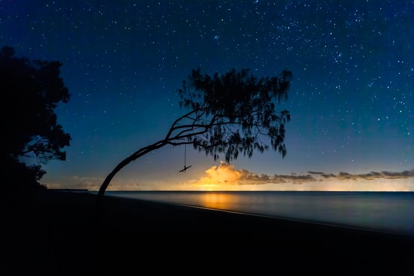 繁星点点的夜空图片