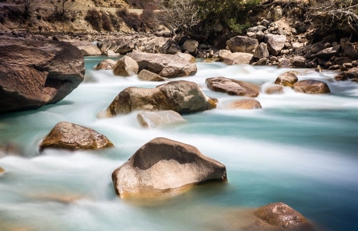 西藏然乌湖美丽自然风光美景