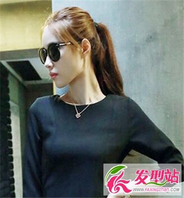 女生简单好看单马尾扎发 高扎韩式马尾可爱俏皮