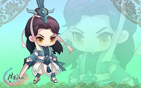 《月影传说》Q版人物桌面壁纸