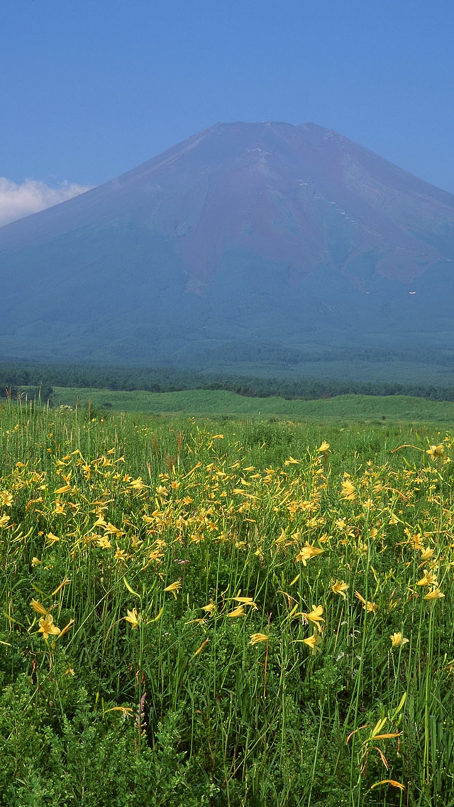 唯美风景图片富士山下经典手机壁纸第一辑