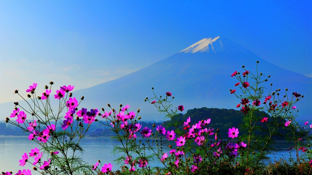 唯美意境日本富士山自然风光高清桌面壁纸