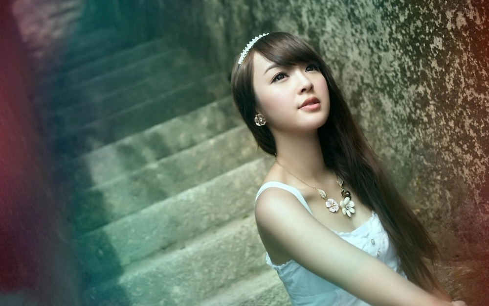 清纯美女呆萌可爱桌面壁纸