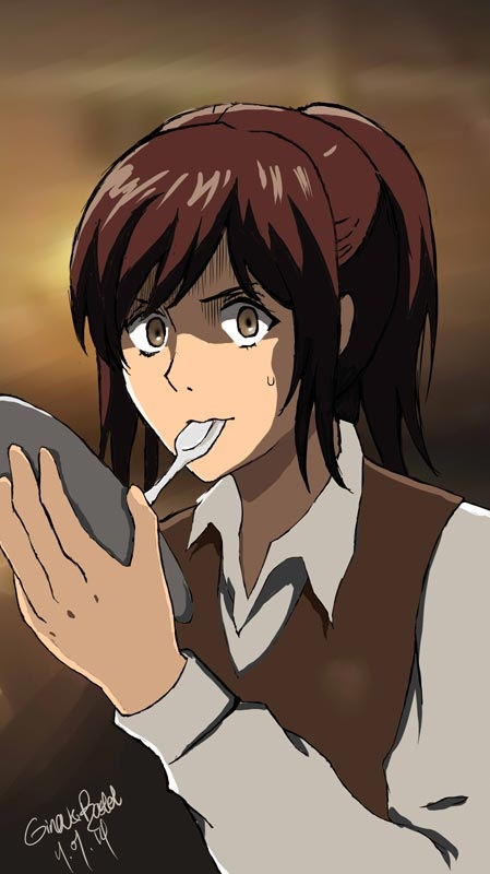 进击的巨人吃货女神萨莎·布劳斯高清图片
