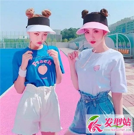 羊角头哪吒头 姐妹花闺蜜发型