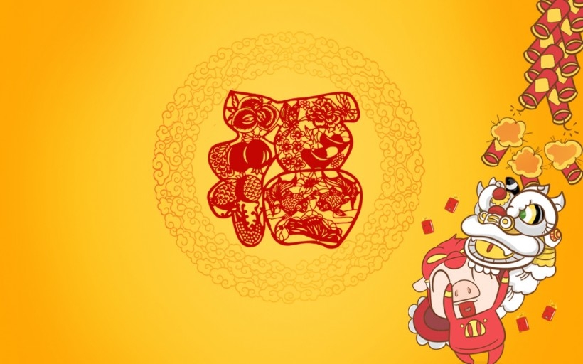 猪猪侠喜庆春节桌面壁纸