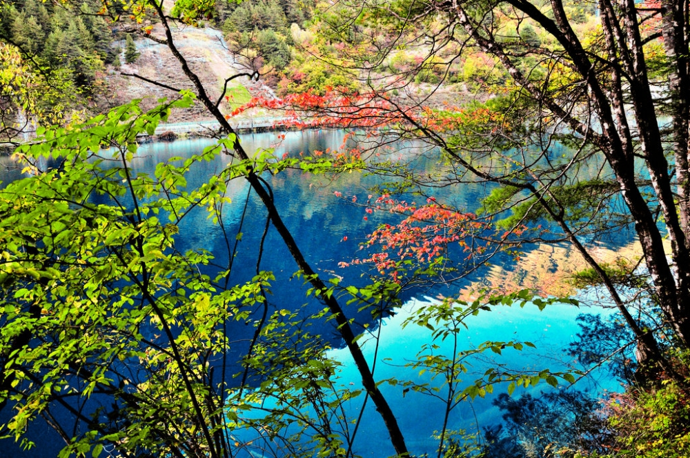 九寨沟秋色美丽风景图片壁纸