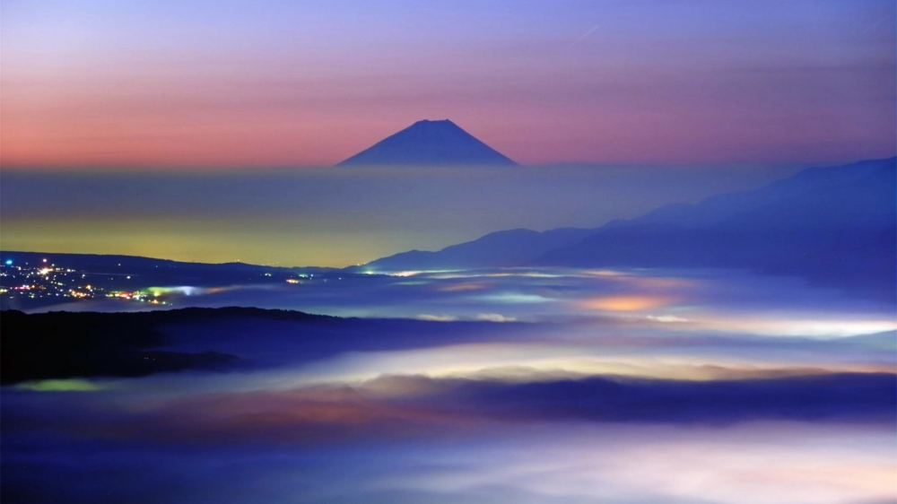 唯美意境日本富士山自然风光高清桌面壁纸