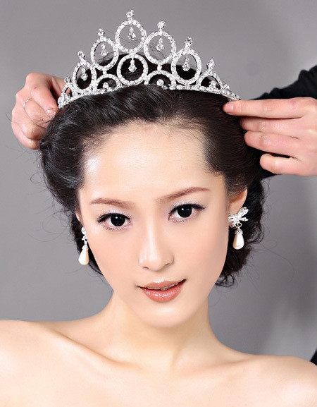韩式婚纱照新娘发型教程图解