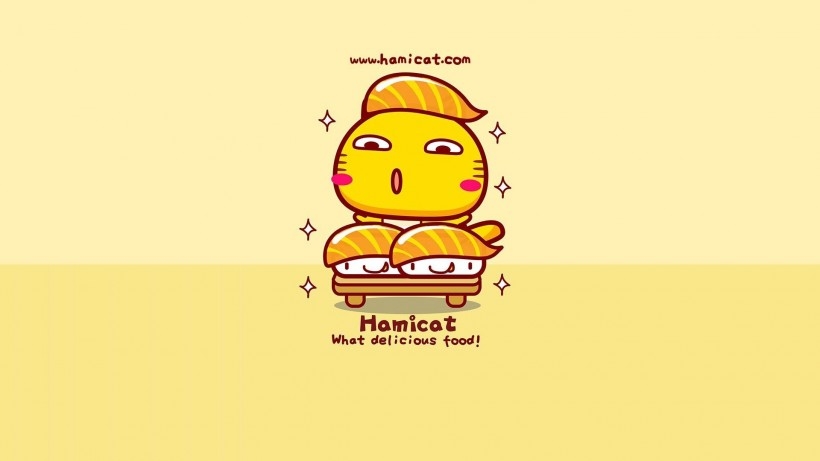 Hamicat哈咪猫吃货卡通桌面壁纸